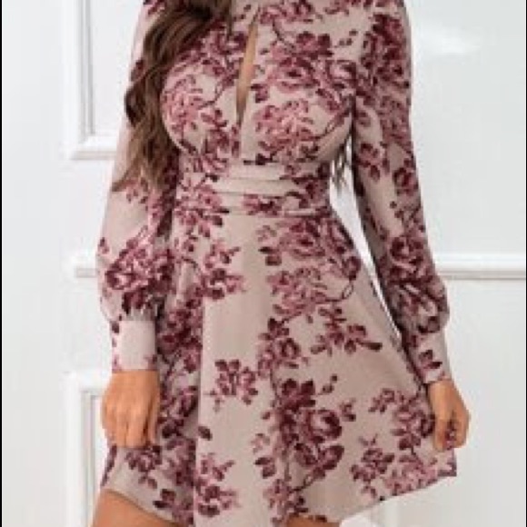 Floral Peekaboo Front Swing Dress - Picture 3 of 5